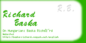 richard baska business card